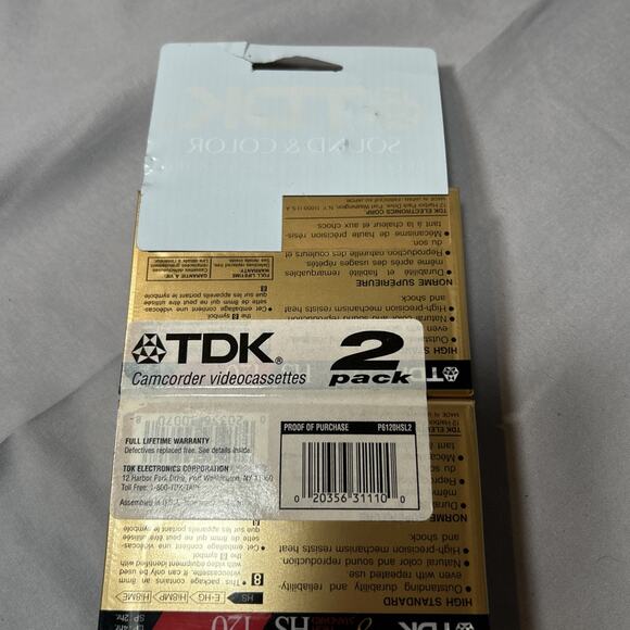 Sealed 2x TDK 8mm HS120 Video Camcorder Cassette Tape High Standard - Picture 3 of 7